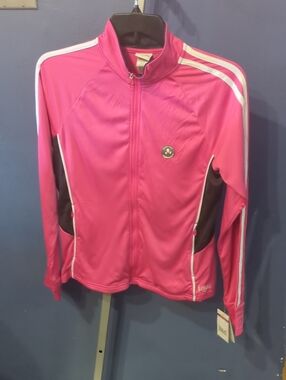 Everlast Women's XL Hot Pink Black Women's Track Jacket Thumb Holes ip Pockets